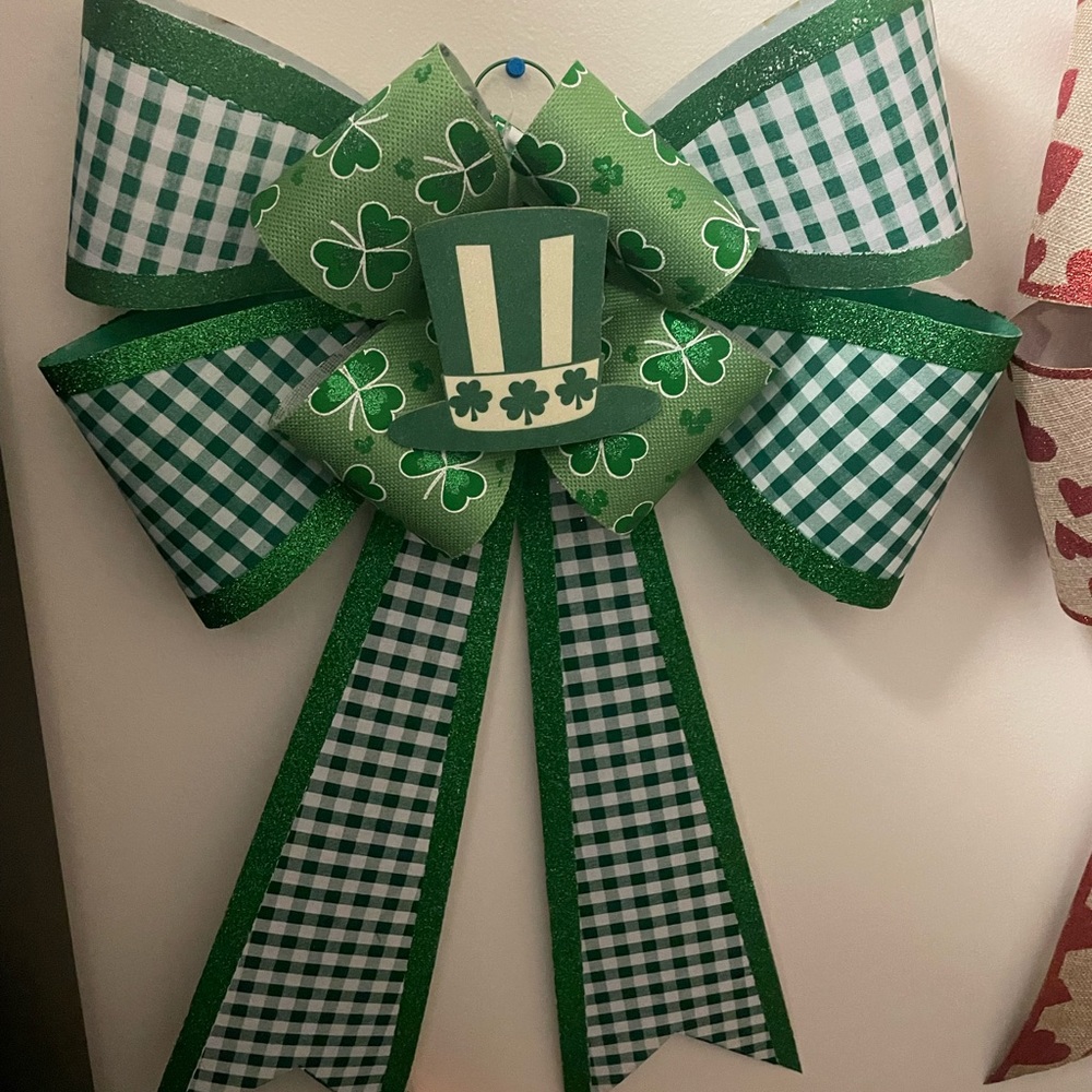 Door bow st Patrick’s day theme